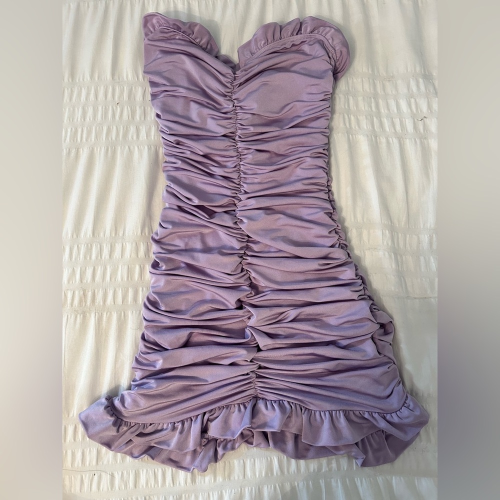 Lucy in The Sky Sylvie Ruched Strapless Dress XS
